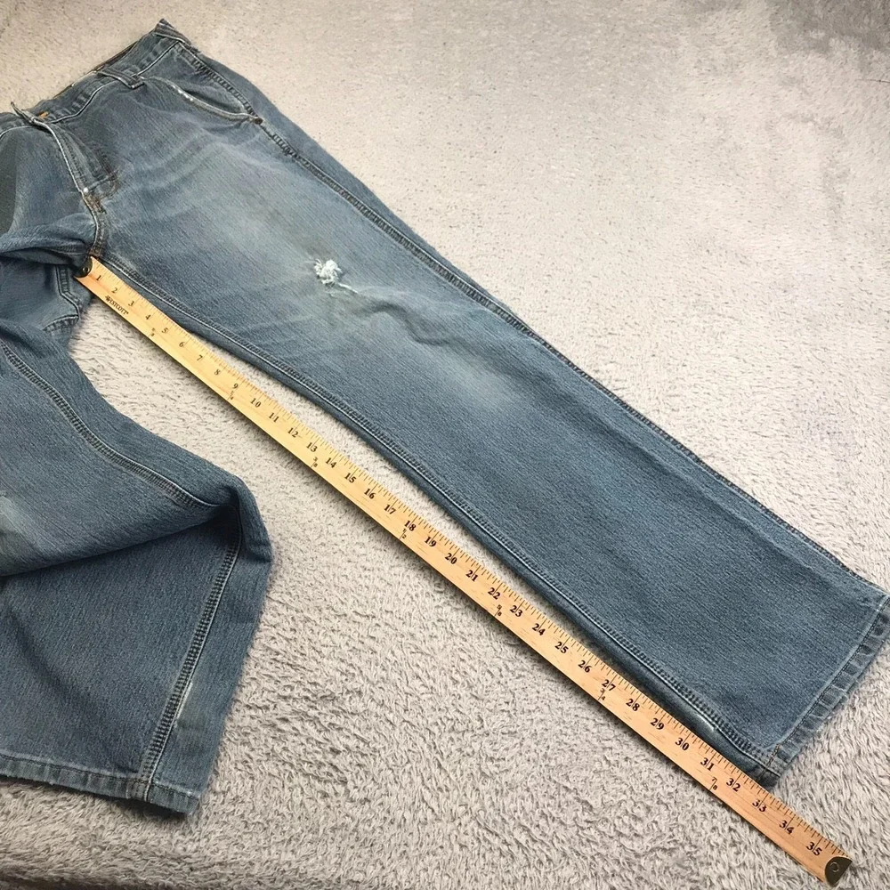 Ariat Rebar Jeans Mens 35 (36x33) Distressed M4 Low Rise‎ Boot Western Workwear